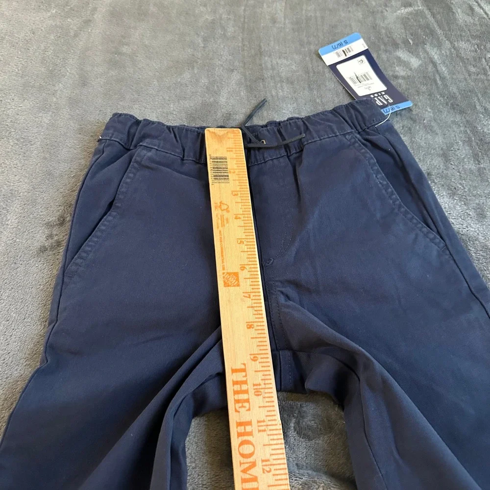 GAP‎ Kids Stretch Twill Jogger Pants Elastic Waist Navy Blue Youth Small (6/7)